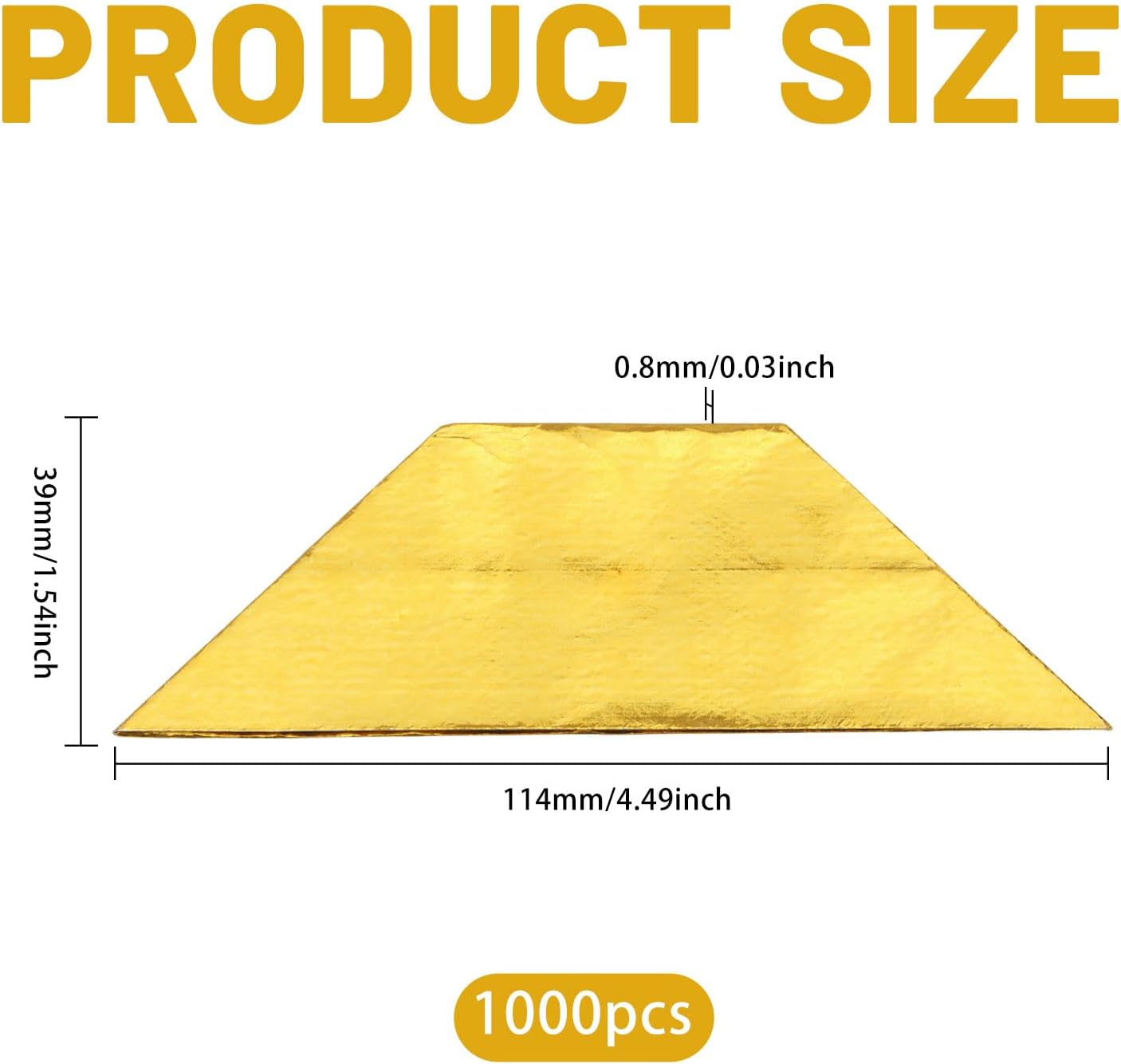 1000 Pcs Paper Gold Ingots Chinese Golden Ingot Ancestor Money Incense Blessing Supplies for Ancestral Worship Spring Festival Hungry Ghost Festival