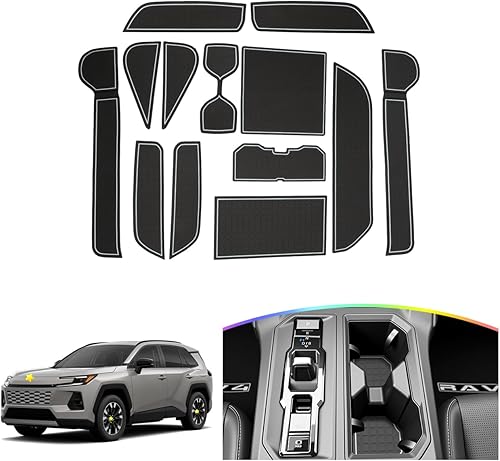 Vista 7 de SKTU para 2020 2021 2022 2023 2024 2025 2026 Hyundai Venue Tapete de ranura para puerta 2024 2025 2026 Accesorios para Venue Antideslizante