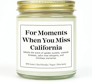 When You Miss California Candle, CA Moving Away Gift, Californian Keepsake, California Farewell Souvenir Friend, Moving Out Gift