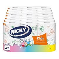 Nicky Kids, 42 Rotoli di Carta Igienica a 3 Veli