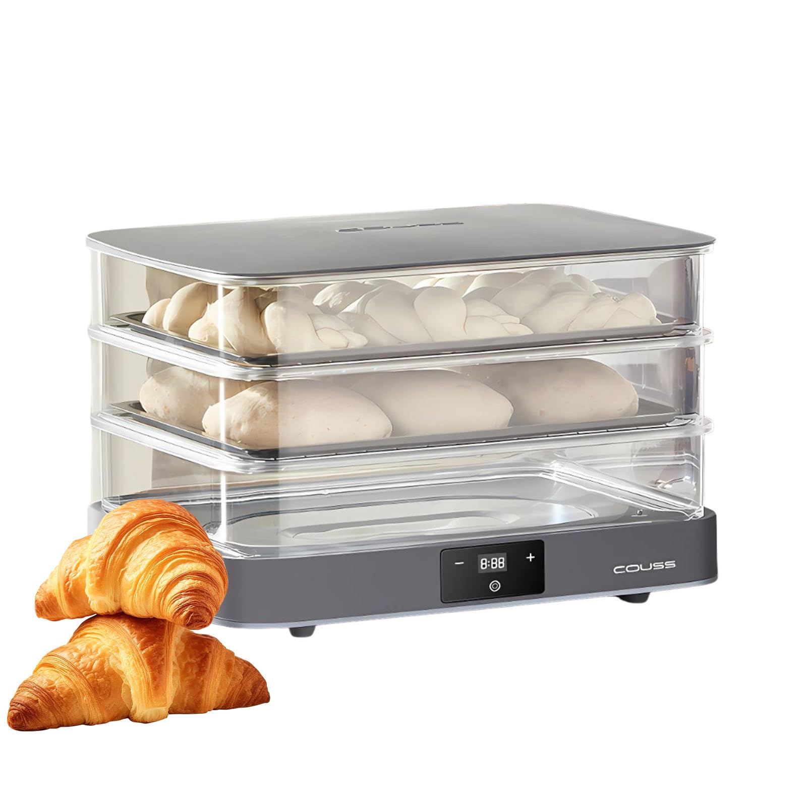 Box di Lievitazione Macchina Lievitazione Impasto 40l Lievitatore Elettrico per Pane, Camera di Fermentazione per Pizza E Pasticceria, Temperatura Costante E Funzione Mantenimento Calore