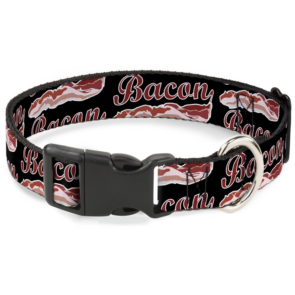 Collier clip en plastique Bacon Buckle Down pour chien de taille moyenne