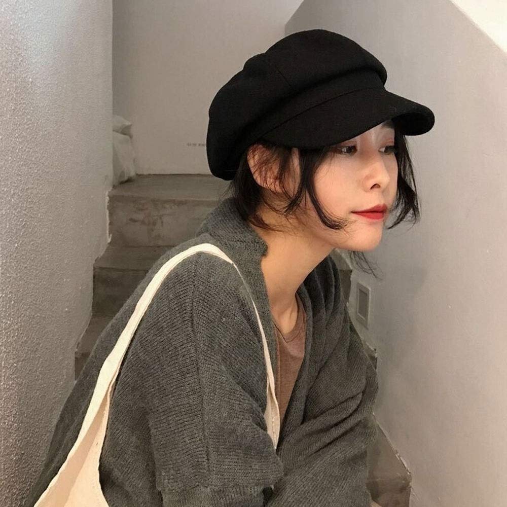 QAZX Korean Female Hat Version Octagonal Hats Autumn and