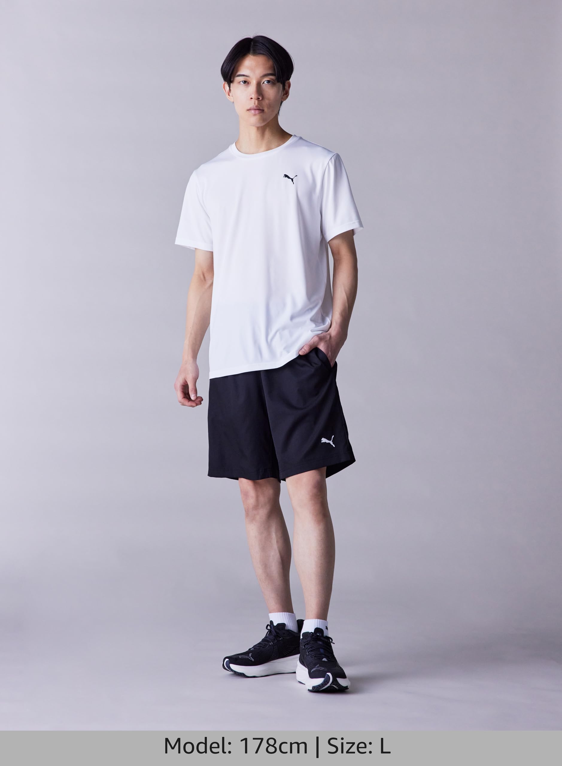 PUMA(プーマ)のストアを表示 [プーマ] ショートパンツ 速乾 スポーツ ESSプーマロゴ ポリ ウーブン 9 ショートパンツ 687546 メンズ in use