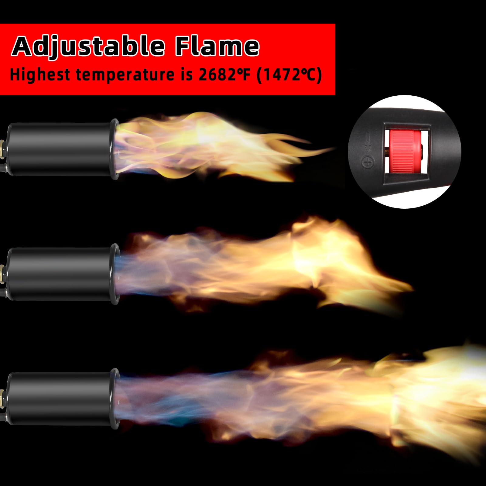 Chalumeau à Gaz DOMINOX – Compatible Propane, MAPP – Température Jusqu’à 1315°C – Pour Cuisine, Soudure, Désherbage - 7