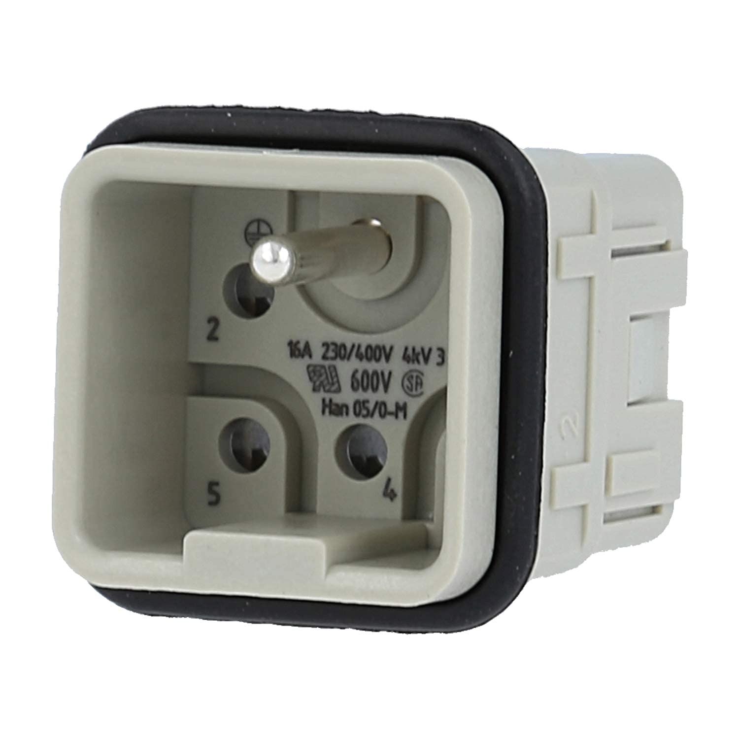 Harting Stifteinsatz 5-polig+PE – Crimp-/Schraubanschluss, 230/400V, 16A