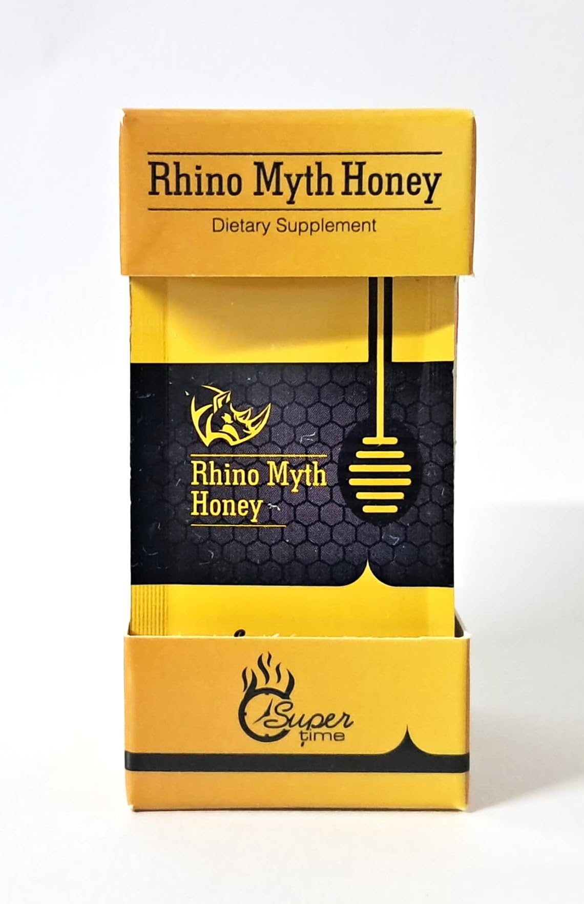 Rhino Myth Honeyfor Extra Strong Men - Natural Honey Herbal Blend Paste for Active Men Instant Effect - 12 Sachet Turkish Raw Honey- Royal Paste Great Honey with vitamins