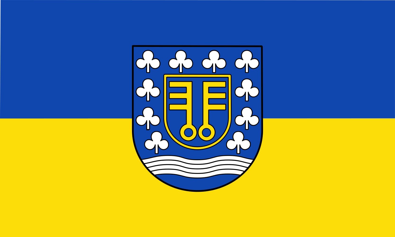 Drapeau Rosdorf grand format horizontal pavillon paysage extérieur mairie