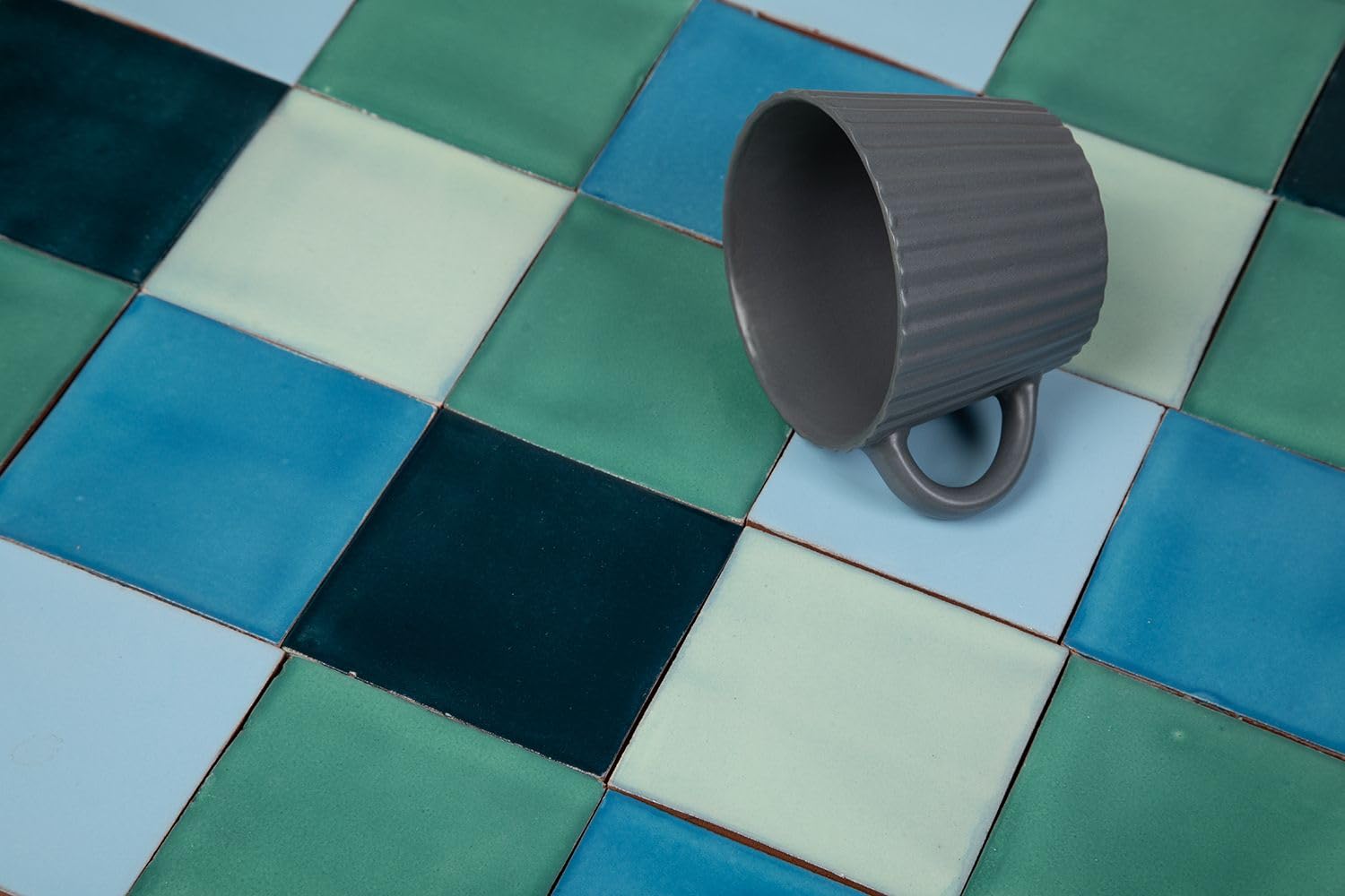 Cerames Azulejos de mosaico de color verde y azul, azulejos de cerámica mexicana, azulejos mexicanos para cocina, baño, ducha, pared posterior de cocina, un paquete de 90 azulejos de 10,5 x 10,5 cm