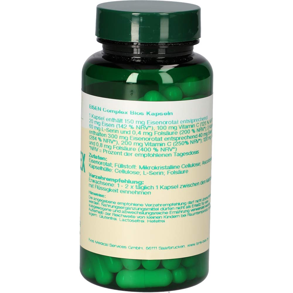 Bios Eisen Complex, 100 Kapseln, 1er Pack (1x 52g)