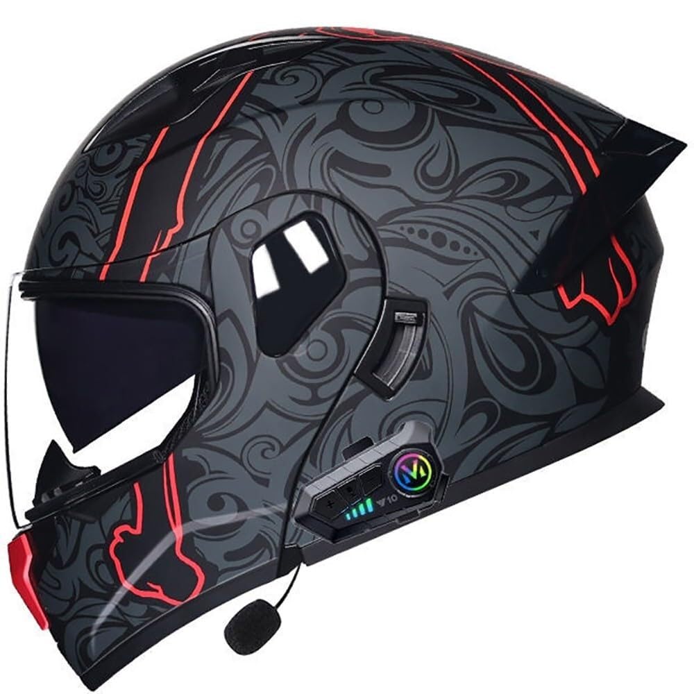 Casque moto modulable bluetooth double visière scooter chopper casque moto homme femme