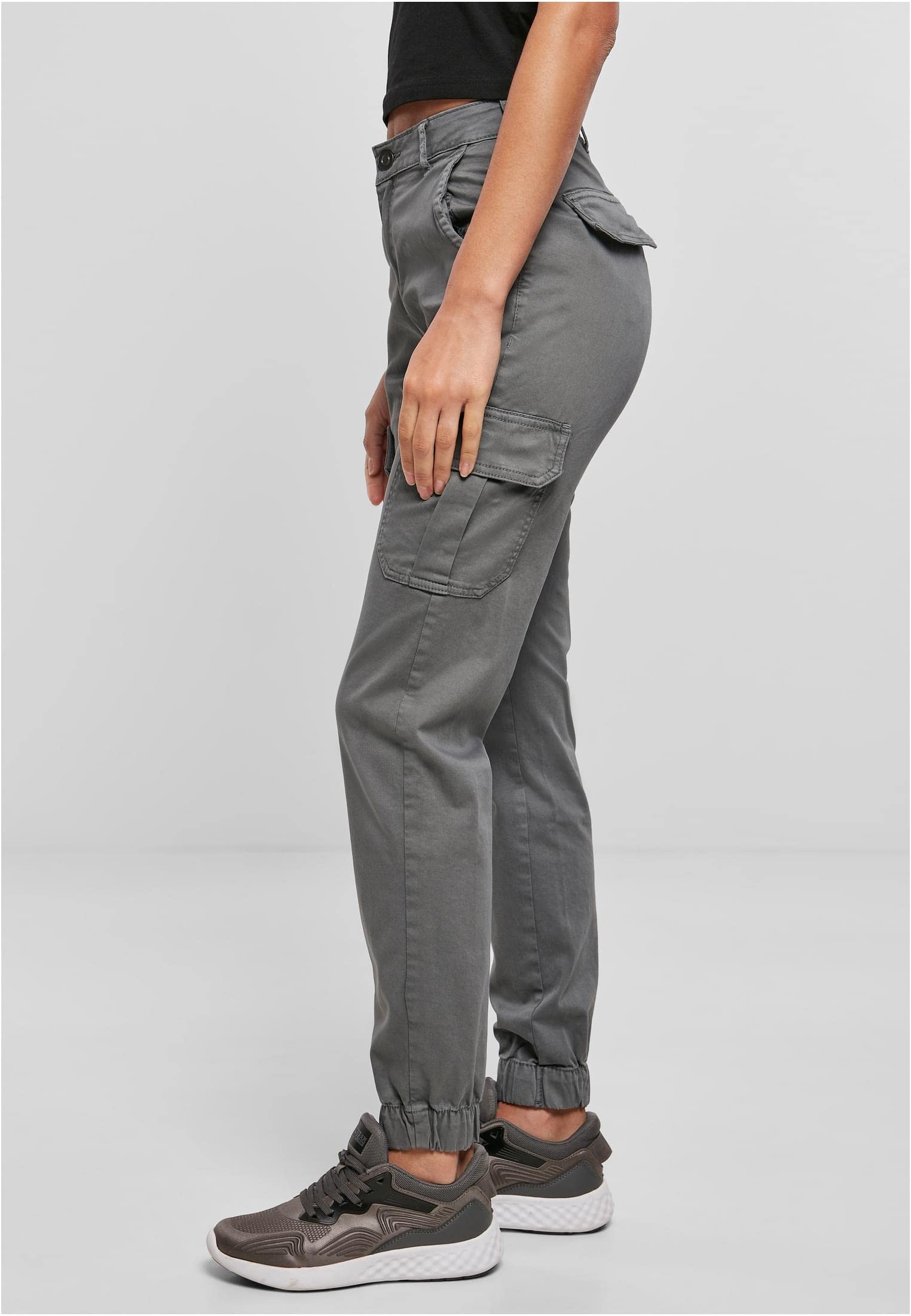Urban Classics Damen Ladies High Waist Cargo Pants