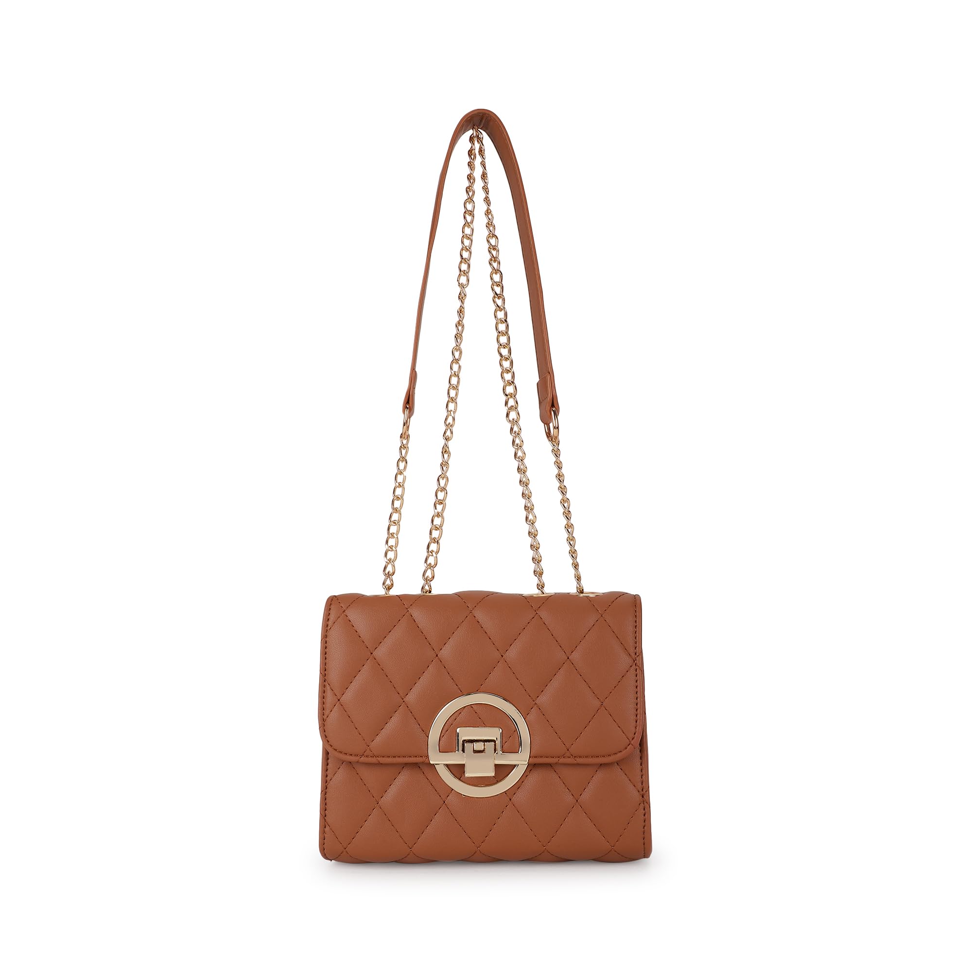 Trendy Quilted Chic Sling | Faux-Leather Women's Handbags | Sling for Casual Carry-image-46