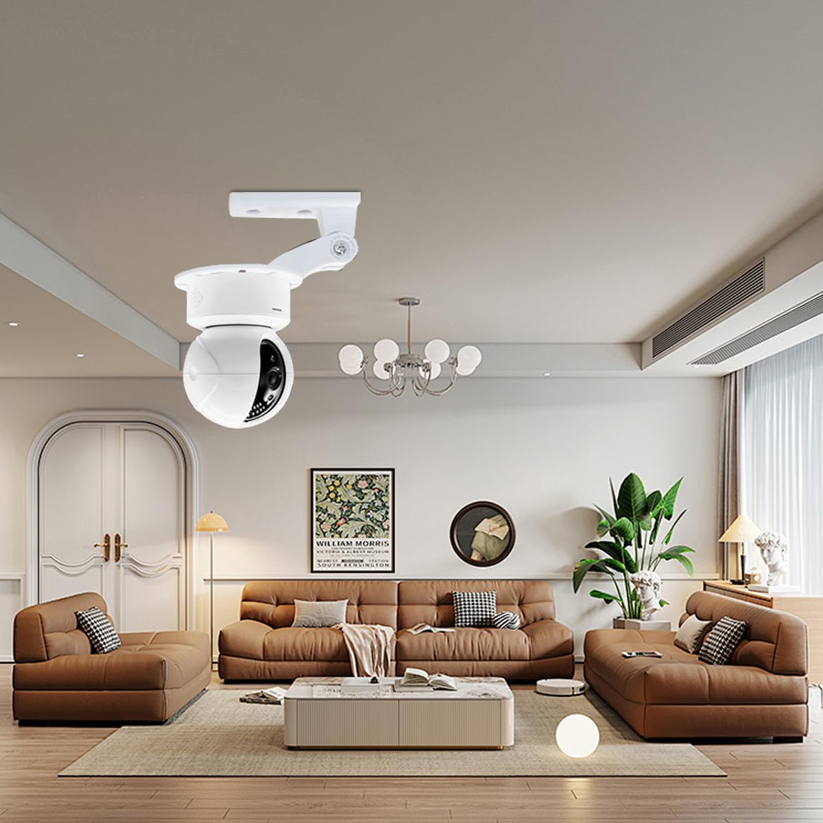 ZORBES CCTV Camera Mount 1 Set Adhesive Wall Ceiling Stand No-Drill 4