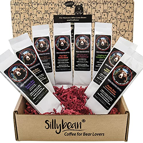 Sillybean Finest Espresso Sampler Reward Basket for Papa or Mama Bear Birthday