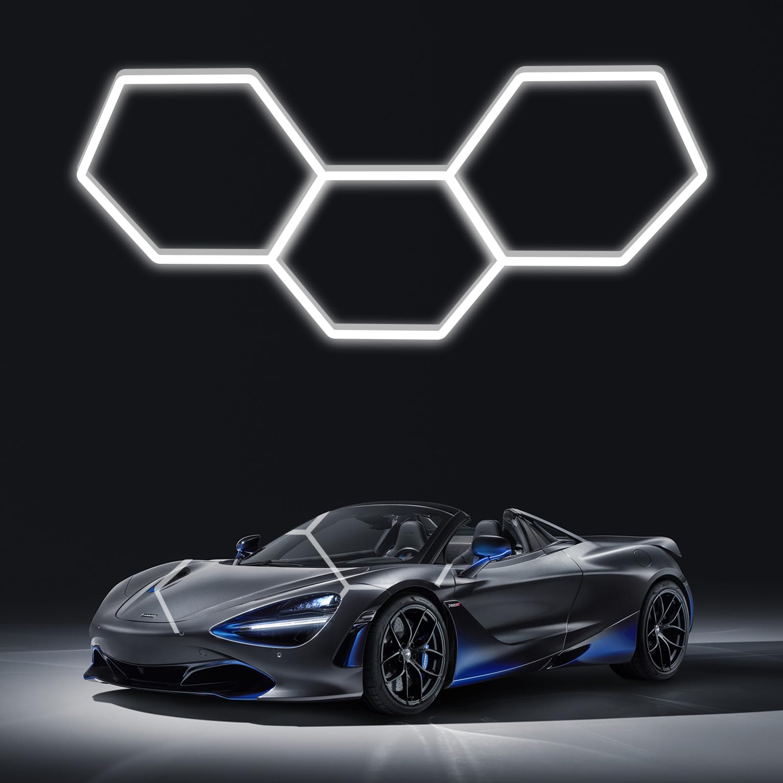 LZHOME LED Hexagon Garage Lights: 15900LM Super Bright 3 Hexagon