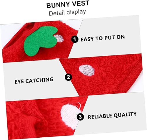 Miniatura 4 de Ipetboom Ropa de conejo para mascotas, ropa para cachorros, 2 piezas, ropa cálida para mascotas, ropa de conejillo de indias, ropa para cachorros,