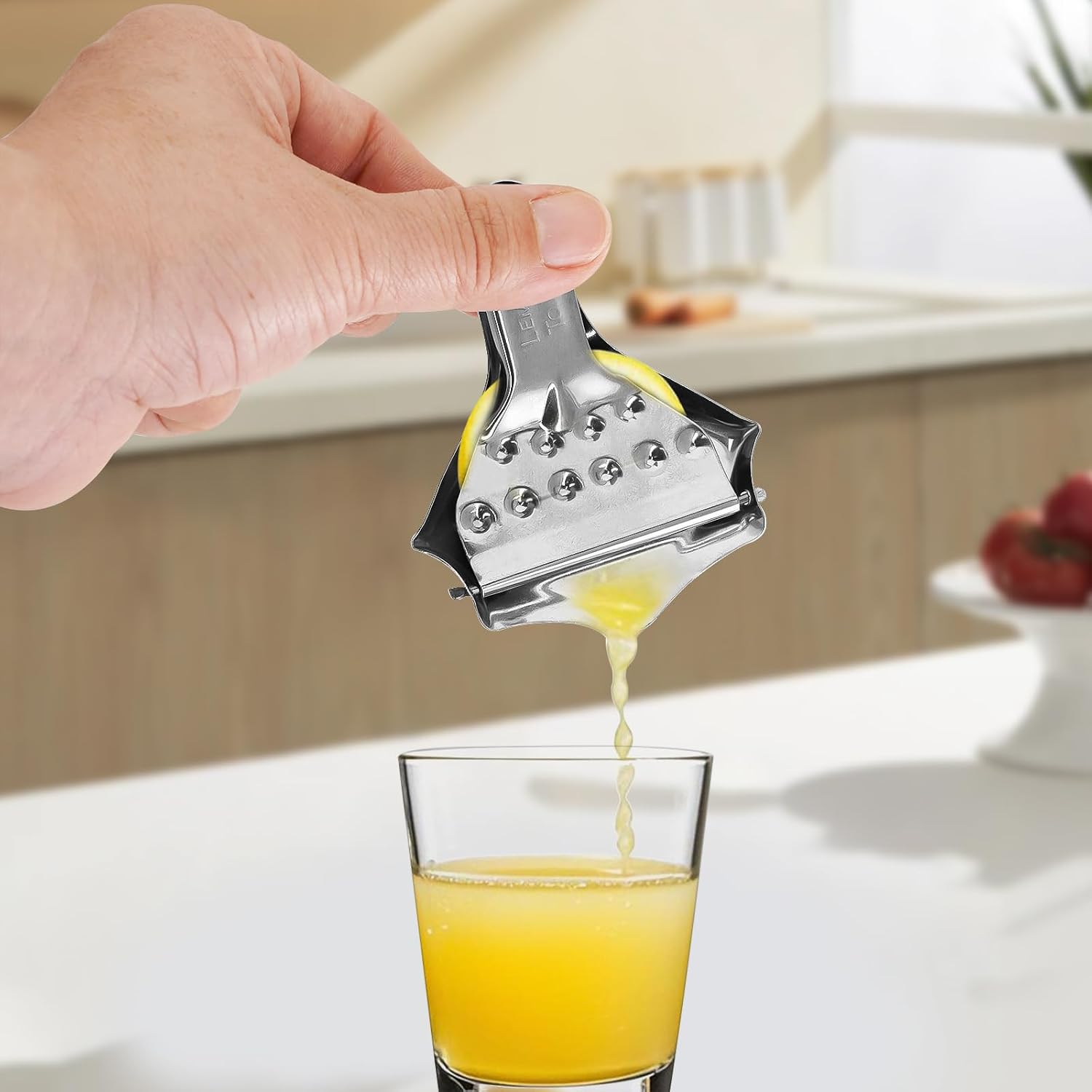 2-Pack Stainless Steel Lemon Lime Squeezer Citrus Juicer Manual Lemon Muddler Machine Hand Operated for Home (2)