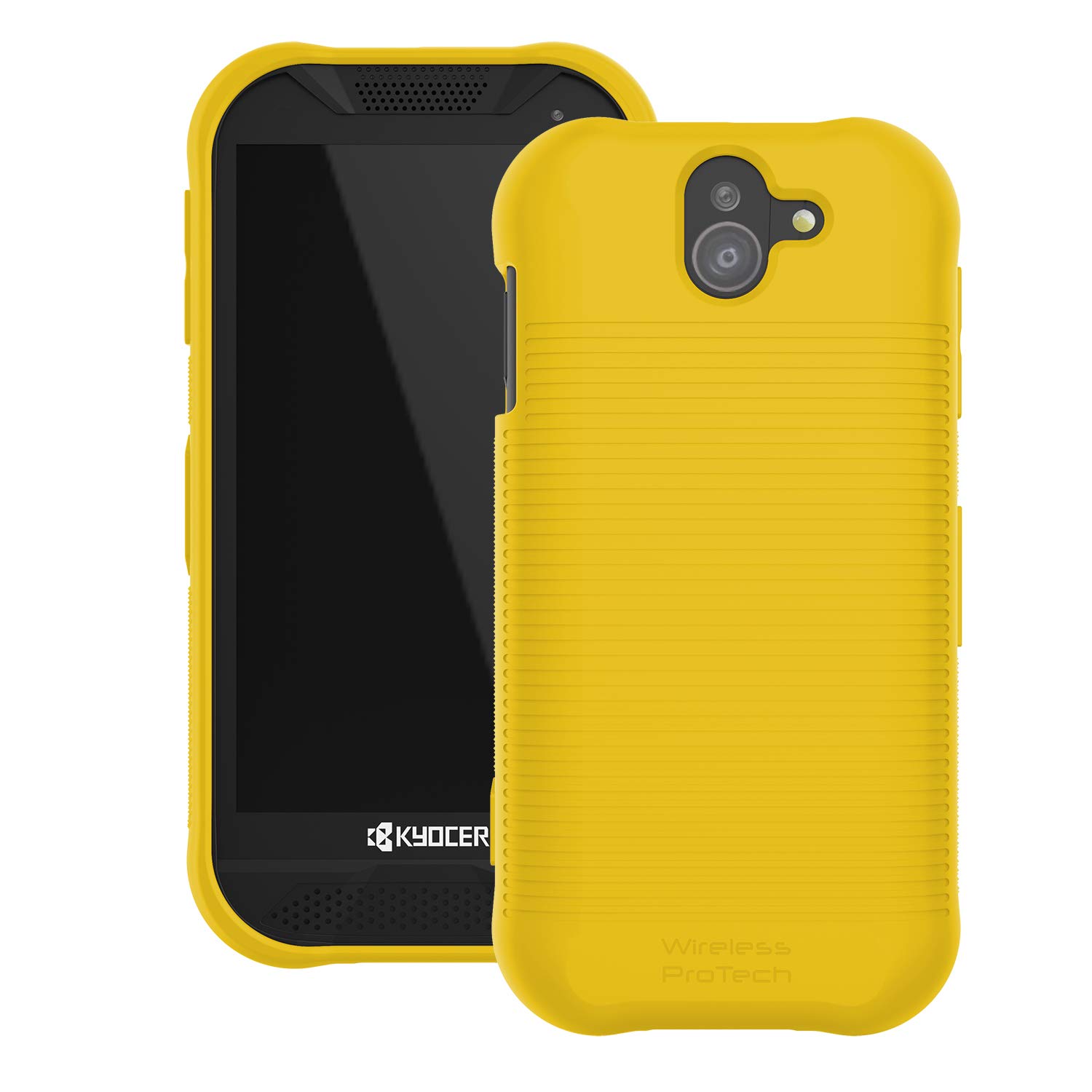 Case Compatible with Kyocera DuraForce Pro 2 Phone Models E6910 (Verizon) and E6920 (AT&T, FirstNet), Durable Slim Flexible Cover Case with Drop Protection (Yellow)