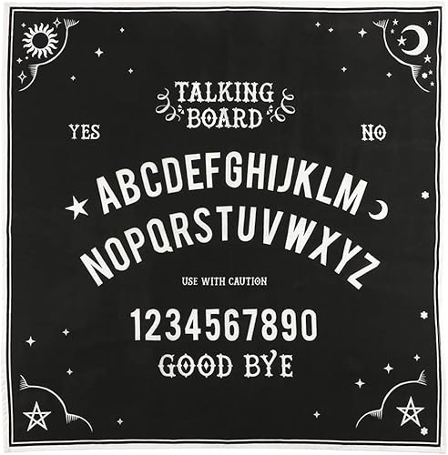 Miniatura 2 de Botega Exclusive Talking Board Ouija - Tapiz de tela de altar negro, arte de pared de 27.5 pulgadas
