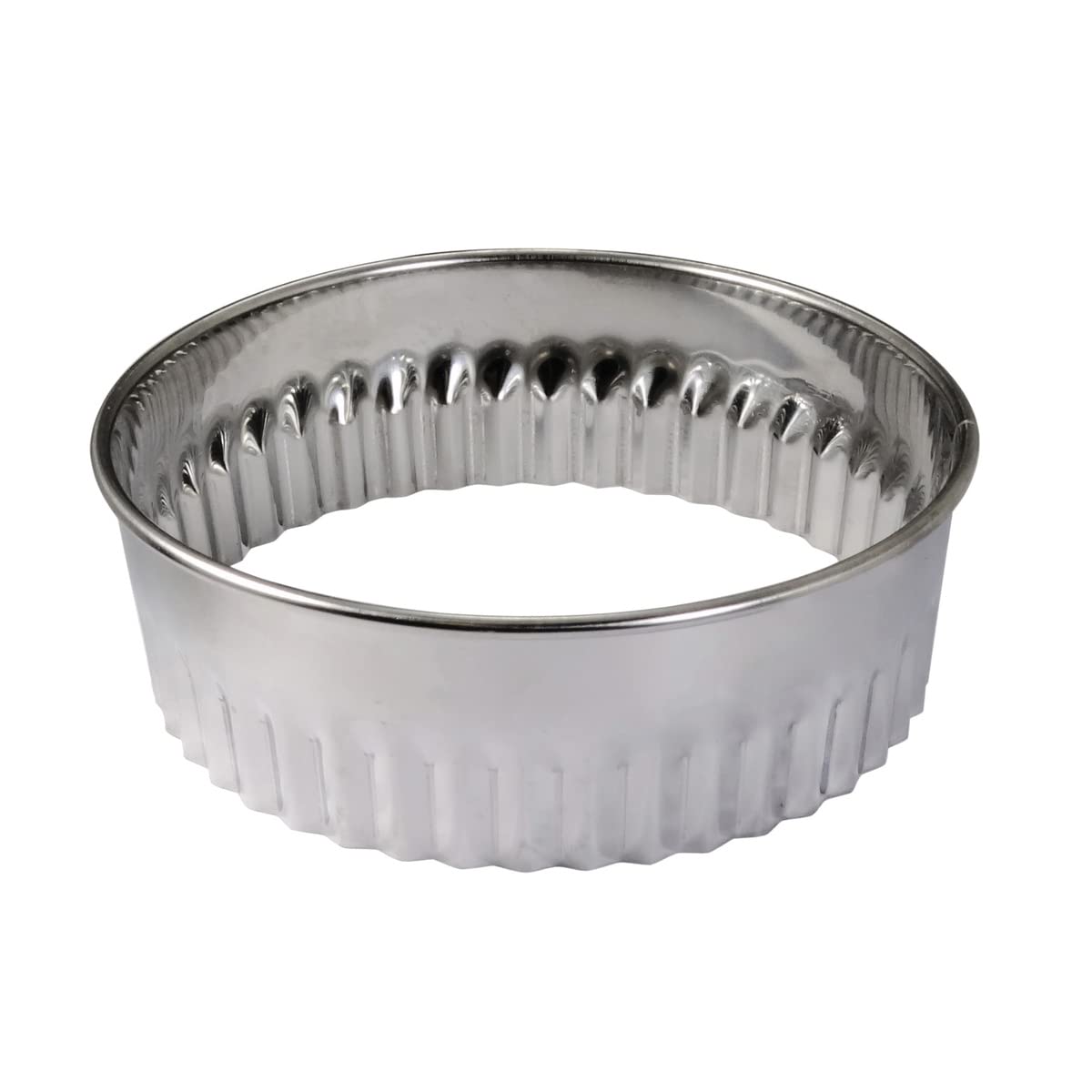 Gobel 880001 Boîte de 8 Découpoirs Rond Cannelé Inox