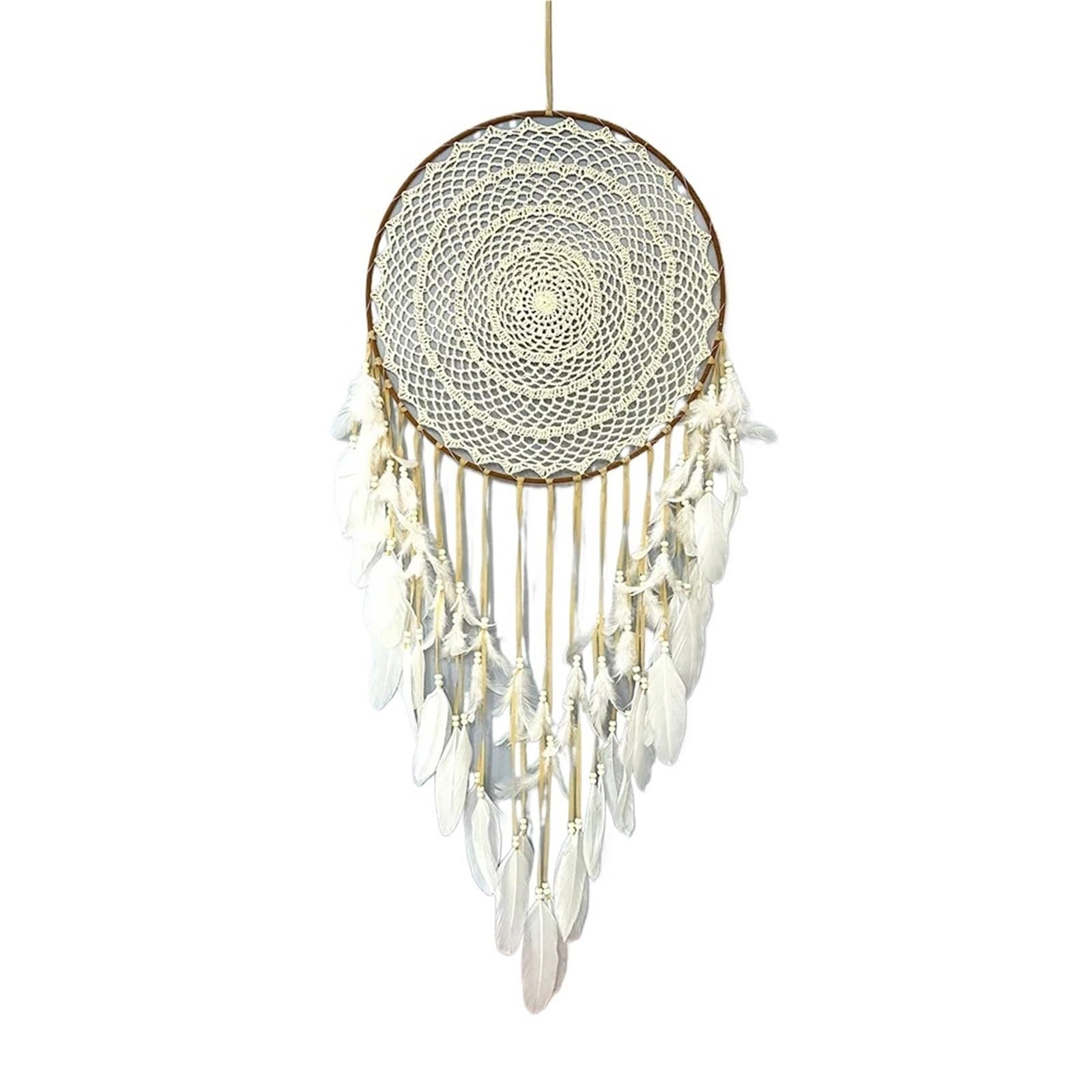Dream Catcher Dream Catcher Feather Wind Chime Pendant Home Entrance Interior Decoration Wedding Background Large(A)