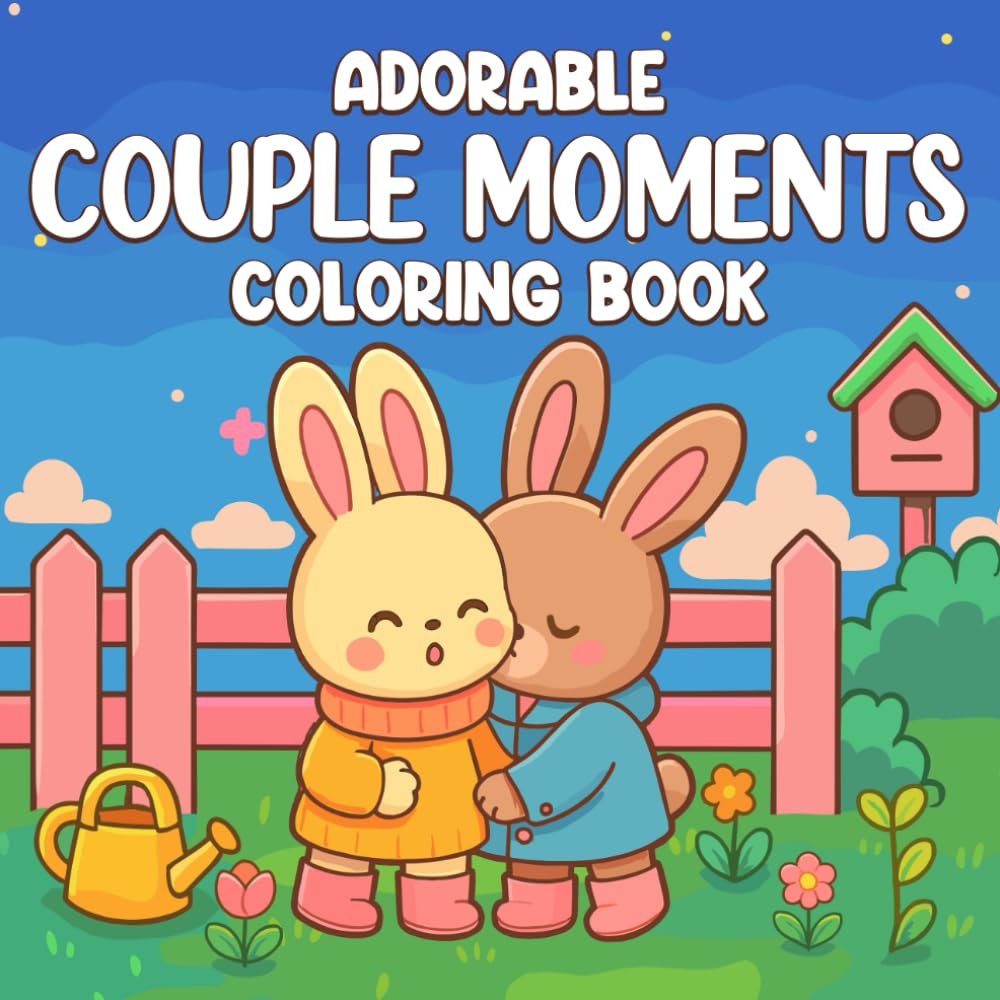 COUPLE MOMENTS: Chill Moments Coloring Book with Relaxing Scenes, Couple Moments Coloring Book Cute Romantic Designs, and Heartwarming Art for Stress Relief