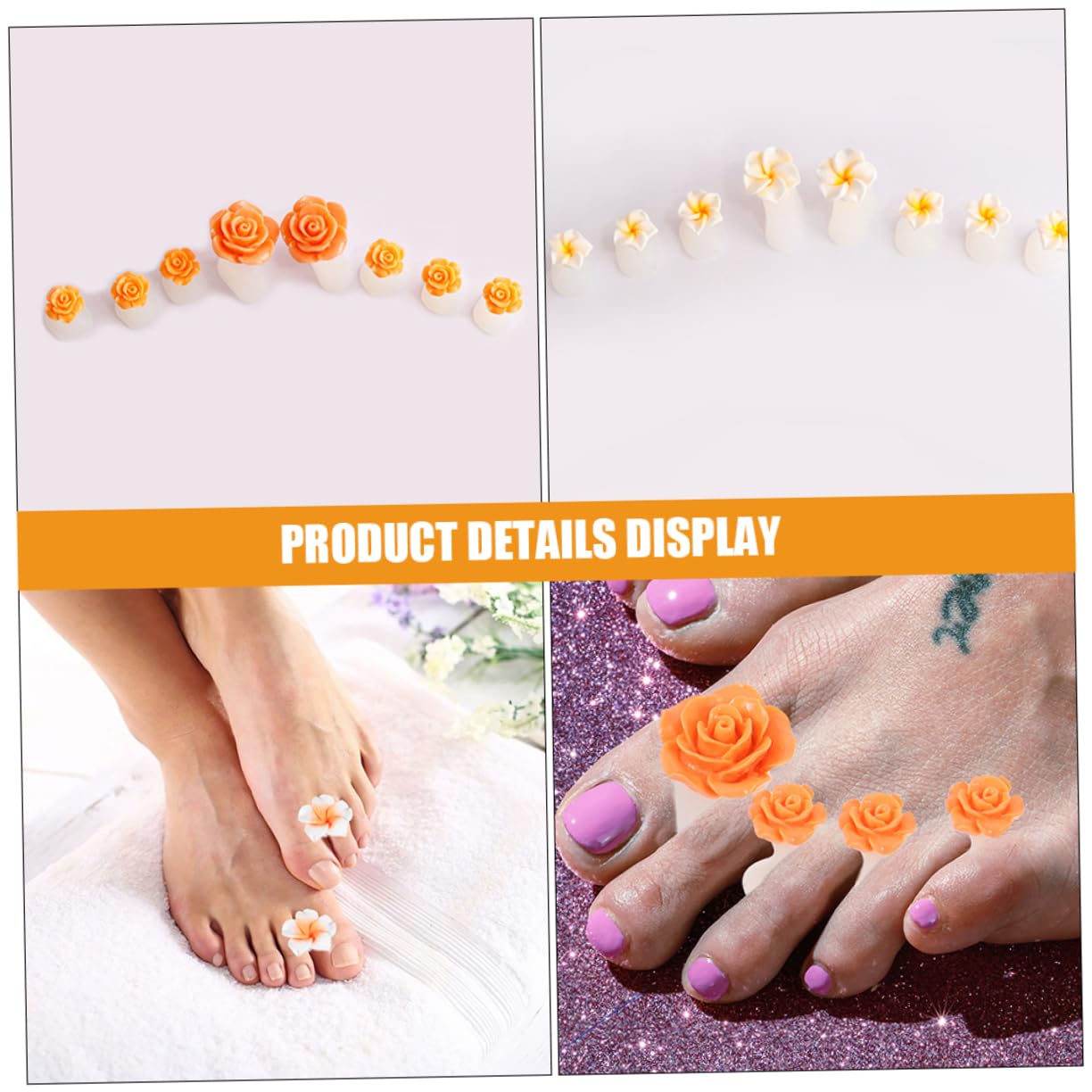 Healeved 80pezzi Separatori Per Dita Dei Piedi Silicone Strumenti Per Nail Art Separatori Per Unghie Pratici e Riutilizzabili Design Distintivo e Comodo Accessori Per Bellezza Dei Piedi