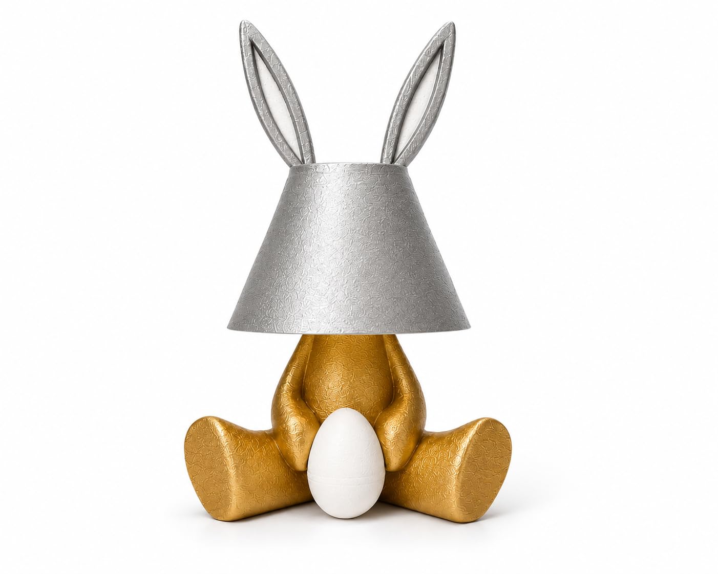 Mood Lamp | Cute Character Table Lamp | Soft Ambient Glow | Decorative Night Light for Bedroom, Living Room & Gifts (Brown, Standard, Easter Bunny Gold)-image-29