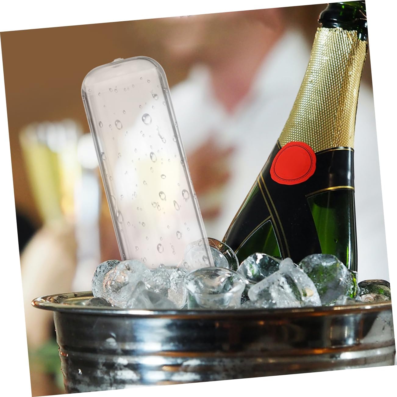 IMIKEYA 2pcs Ice Column Tube Reusable Ice Cube Plastic Cooling Freezable Tube Stick for Beer Tower