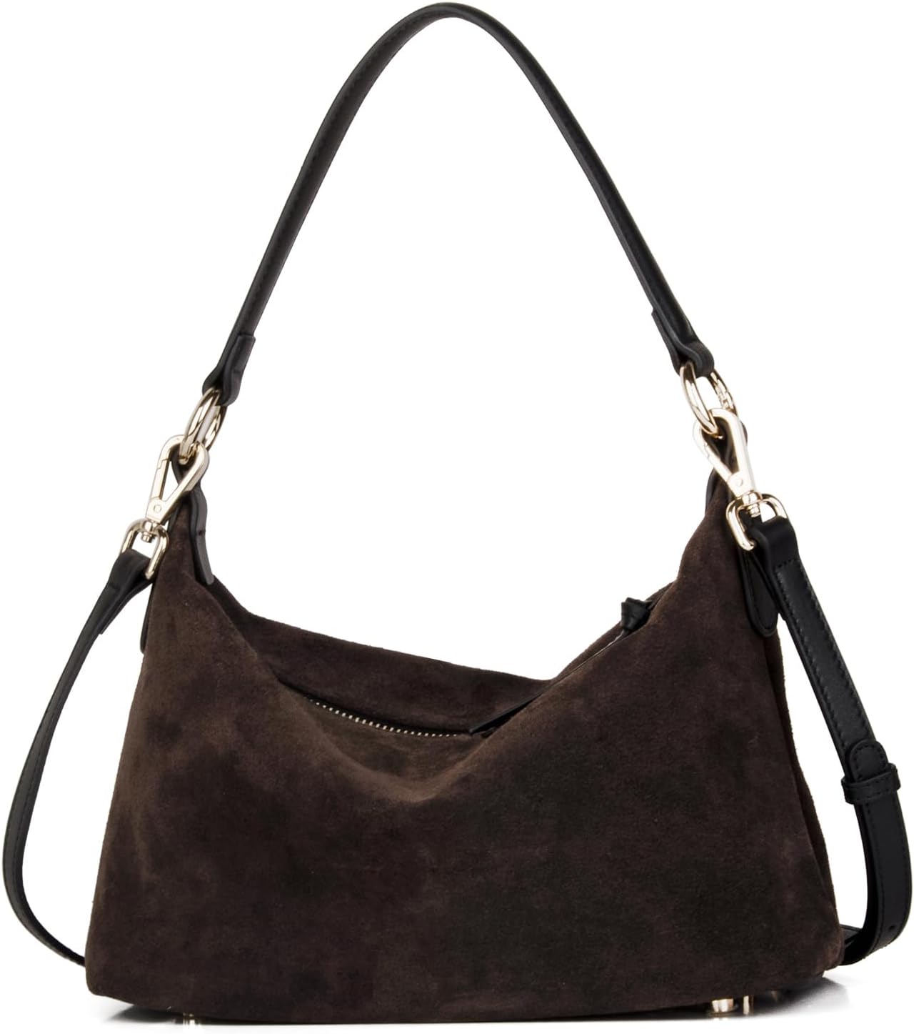 Slouchy Suede Crescent Hobo Bag for Women, Suede Trendy Shoulder Satchels Bag and Work Tote Bags for Women - Image 2