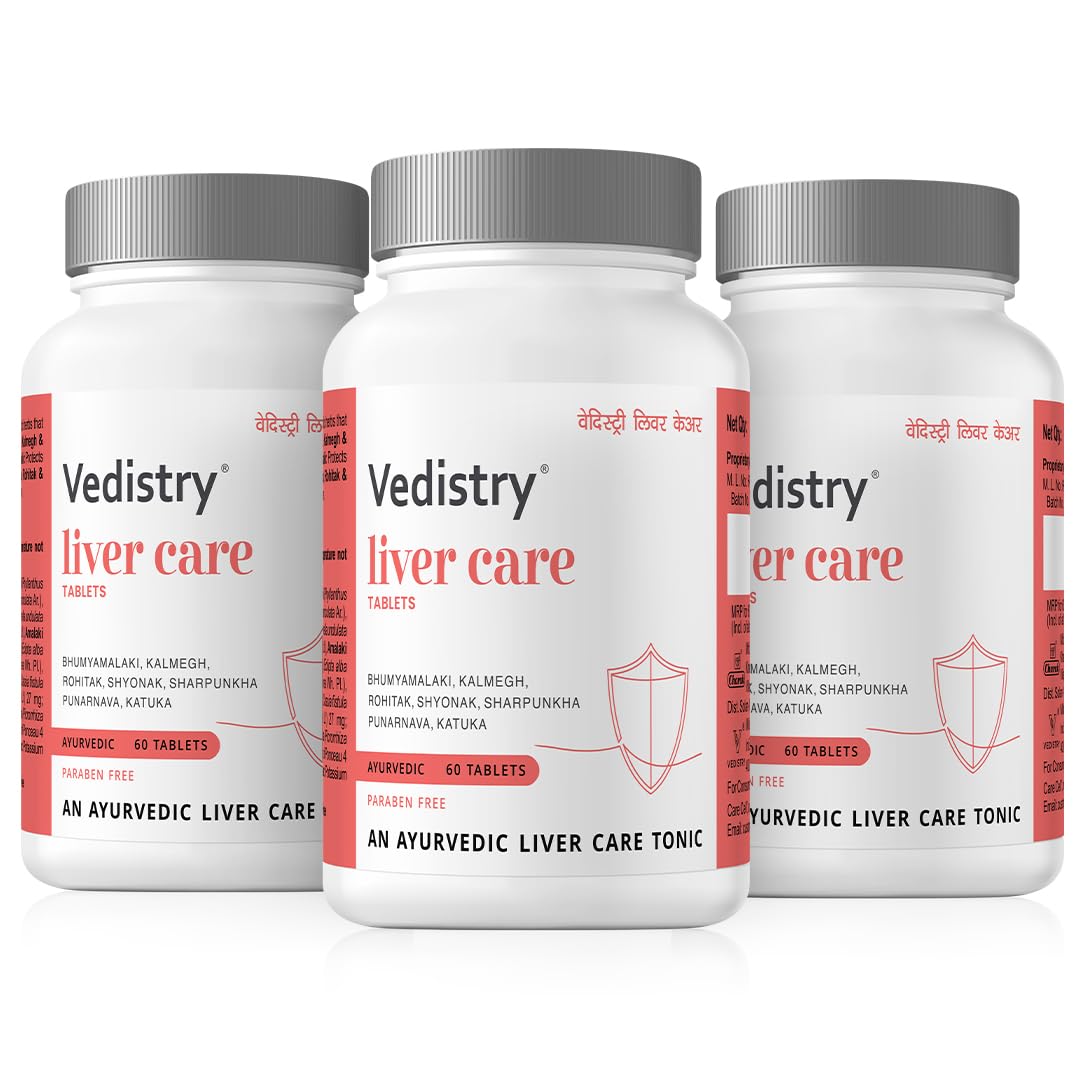 Livercare Tablets | Ayurvedic Liver Detox Supplement for Fatty Liver & Sluggish Metabolism | Clinically tested | 22% reversal in fatty liver | Ayurvedic Liver Care with Bhumiamalaki, Kutaki & Amalaki for Detox & Liver Restoration – 60 Tablets (Pack of 3)-image-35