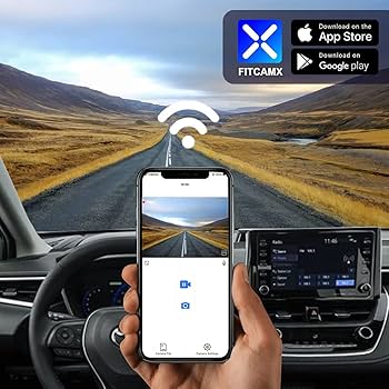 Amazon.com: Fitcamx Front 4K and Rear 1080P Dash Cam Adapts