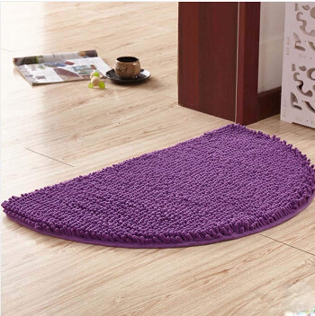 Tapis chenille porte d'entrée demi-circulaire 60x90 pour stopper l'eau et la saleté