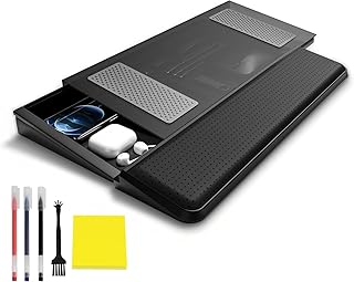 Acrylic Keyboard Riser with Wrist Rest and Storage Tray — Ergonomic Stand (Fits All Keyboards)