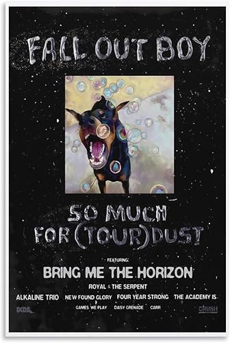 Miniatura 1 de 1 póster de lienzo con texto en inglés "Fall Out Boy So Much (for) Stardust", decoración de dormitorio, paisaje, oficina, regalo de cumpleaños de