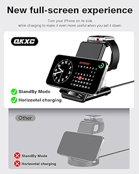 Amazon.com: Wireless Charging Station,3 in 1 Charging Stand