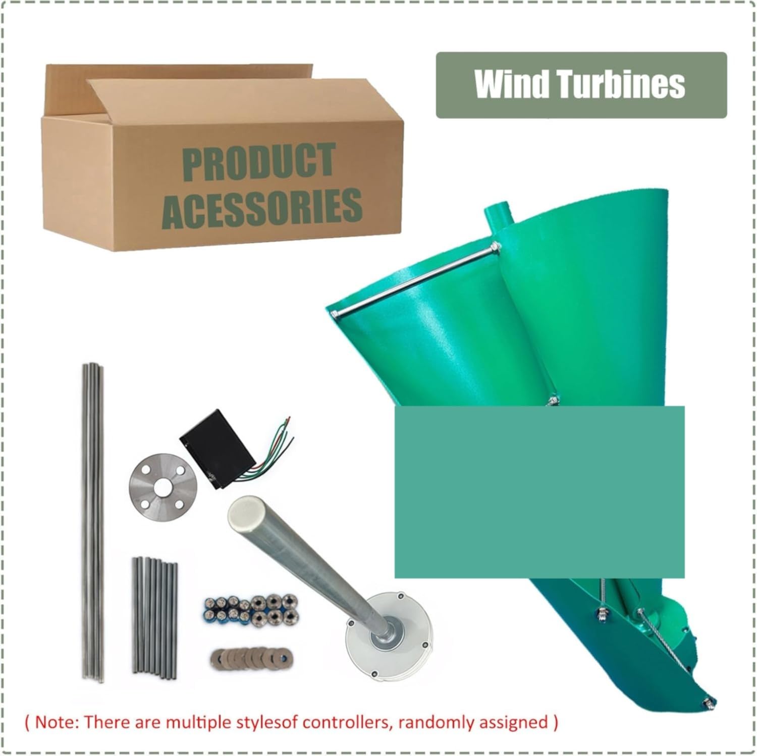 Kit Generatore Trifase con Turbina Eolica Verticale Da 12000 W A Levitazione Magnetica Helix, A-48 V per Alimentazione Domestica E Infrastrutture Stradali.