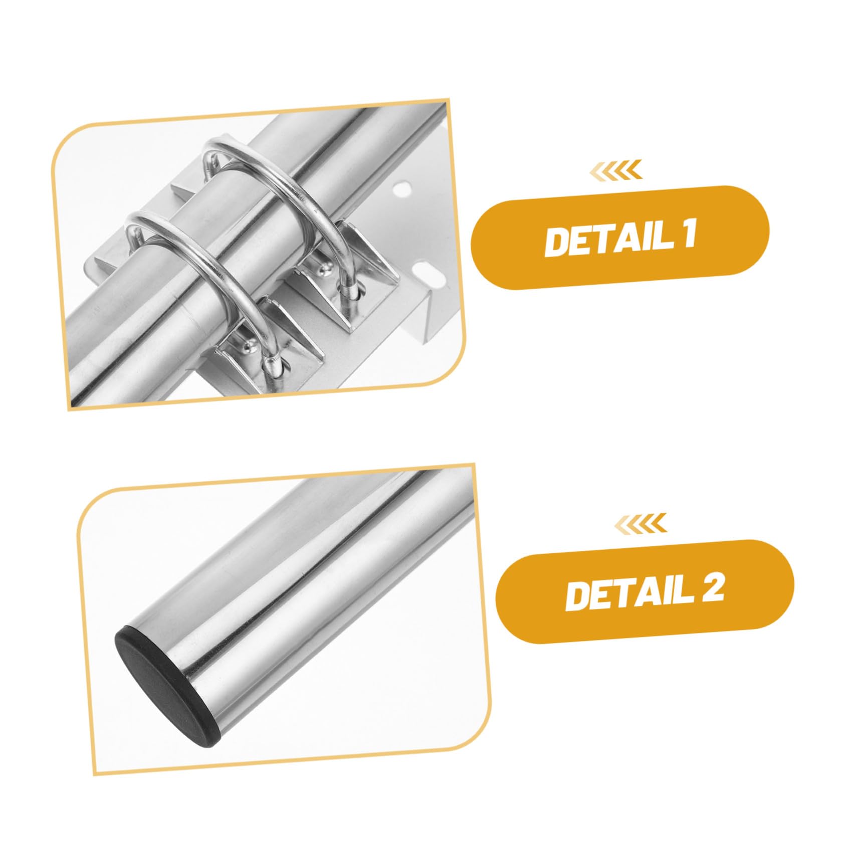 Soporte de Antena Exterior de Hierro Resistente Abrazadera Ajustable para Mástil de Poste 25 Mm, Kit de Montaje en U para Pared o Techo, Uso en Estaciones Meteorológicas y TV