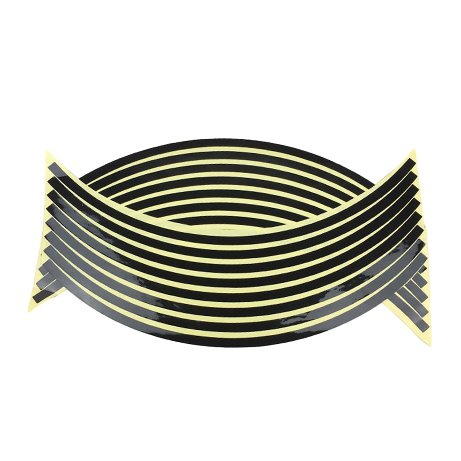 Hub Decals Rim Motorcycle Wheel Rim Reflective Stickers Bicycle Decal Car Hub Reflect Strip Stripe Tape(Black)