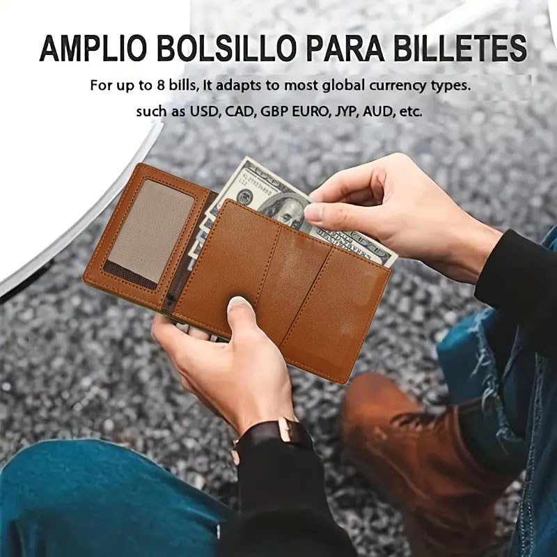 Wallet for Men - RFID Protection Card Case, Slim Wallet with Coin Compartment, Coin Purse for Men with ID and Card Cases for Men (Brown) - Image 9