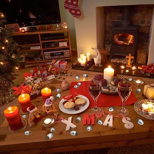 Miniatura 6 de HUIANER Bellotas artificiales plateadas, 50 unidades, bellotas plateadas falsas, bellotas de simulación, frutas, manualidades para decoración de