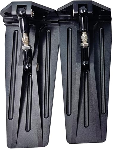 1 par de aletas de metal CNC para barcos a control remoto, alargadas 3.543 in para Lucas Oil RC Speed Boat Racing O Boat Model DIY Parts (negro)