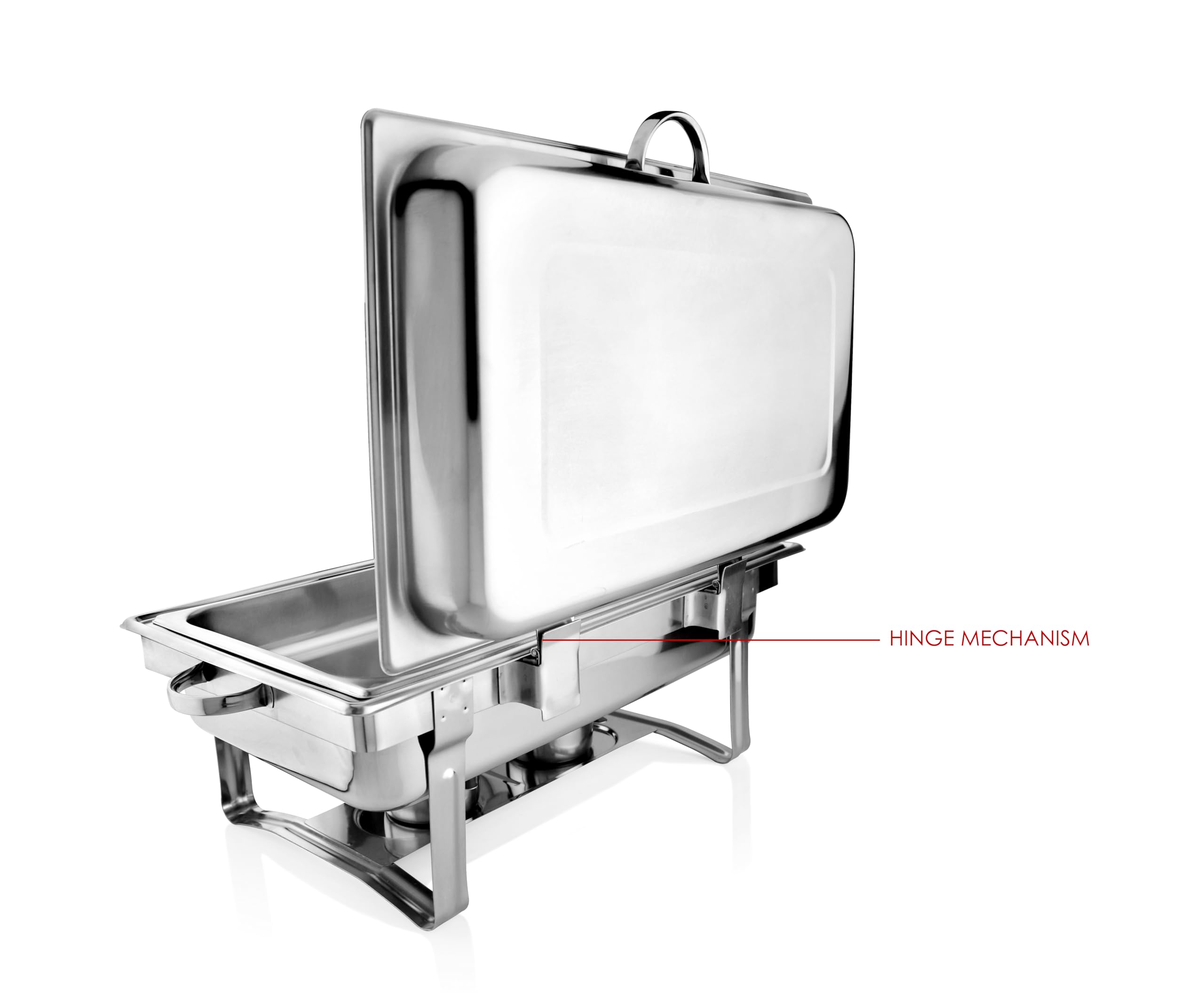 METRO - Scaldavivande professionale con coperchio a cerniera, Chafing Dish 1/1 G1, contenitore termico per buffet e buffet
