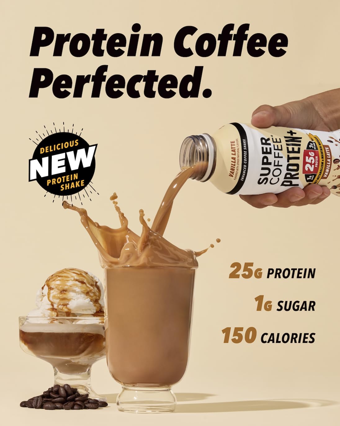 Super Coffee Protein Caffe Latte Protein Coffee 25g Protein 12oz 12Pk product thumbnail 6
