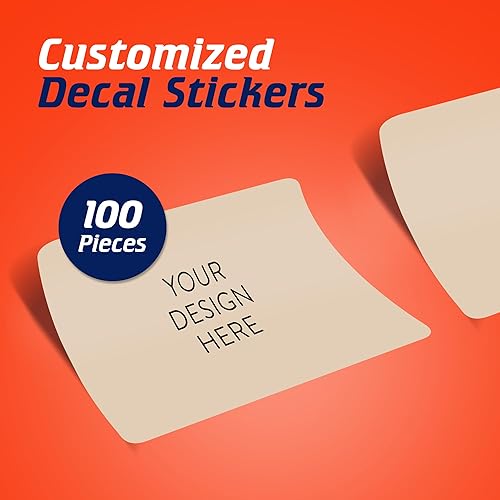 Vista 254 de DayStar Custom Signs & Design - 100 adhesivos de vinilo personalizables, con texto, imagen, diseño y logotipo; adhesivos para logotipo de embalaje