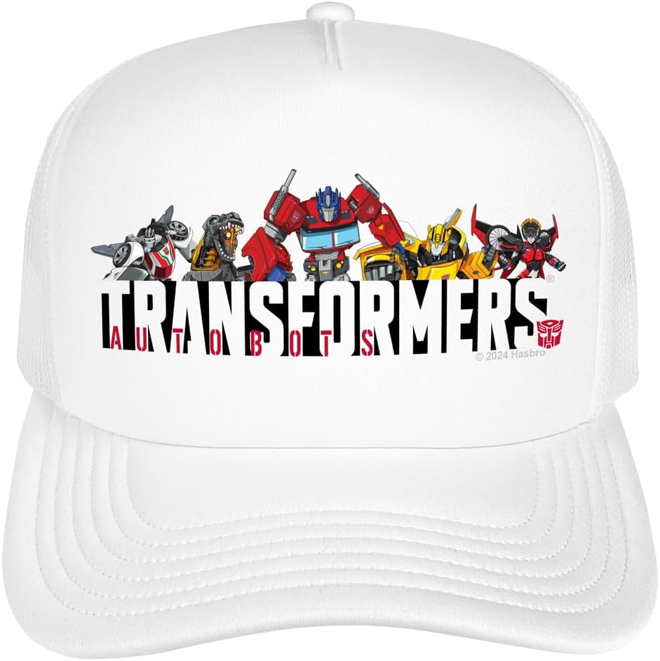 Popfunk Official Transformers Lineup Collection Foam Snapback Trucker Hat - Unisex for Men and Women