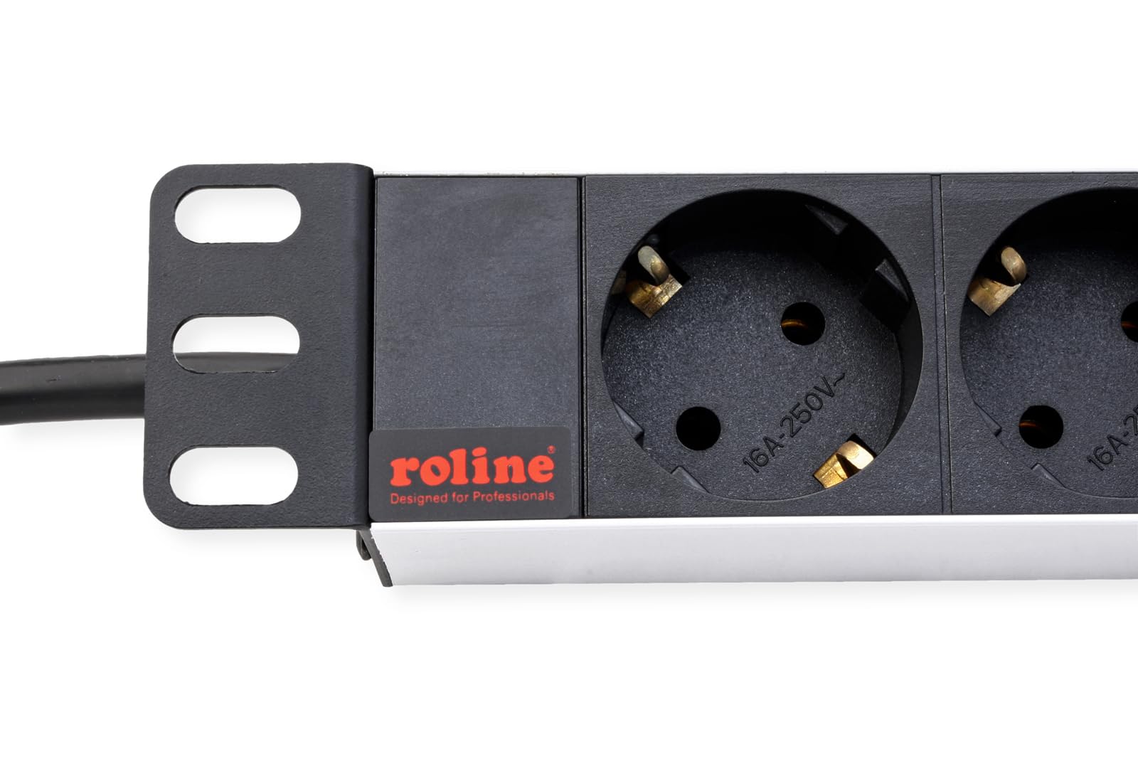 ROLINE 19"-Steckdosenleiste 9fach, Aluminium, 2 m