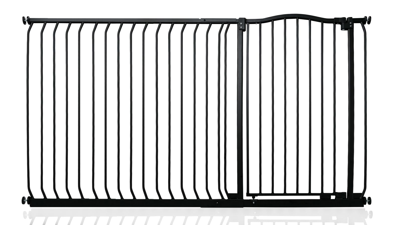 Safetots Extra Tall Curved Top Safety Gate, 116cm - 125cm, Matt Black, Extra Tall 100cm in Height, Pressure Fit Stair Gate, Baby Gate for Doors Hallways and Spaces, Safety Barrier, Easy Installation — view 67