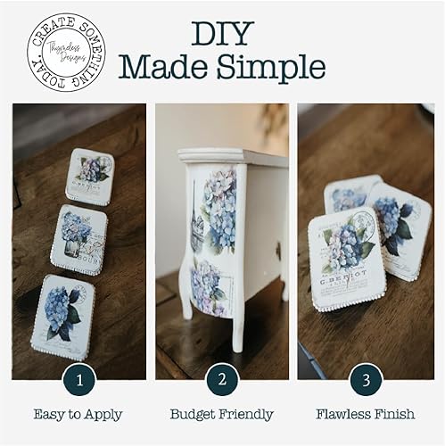 Miniatura 5 de Thymeless Designs - Transferencias para manualidades y muebles, 3 hojas de diseño de 6 x 12 pulgadas, transferencia de decoración del hogar,